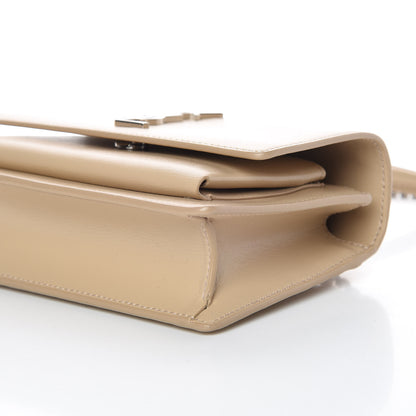 Saint Laurent Calfskin Monogram Sunset Chain Wallet Nude Powder 6 of 11