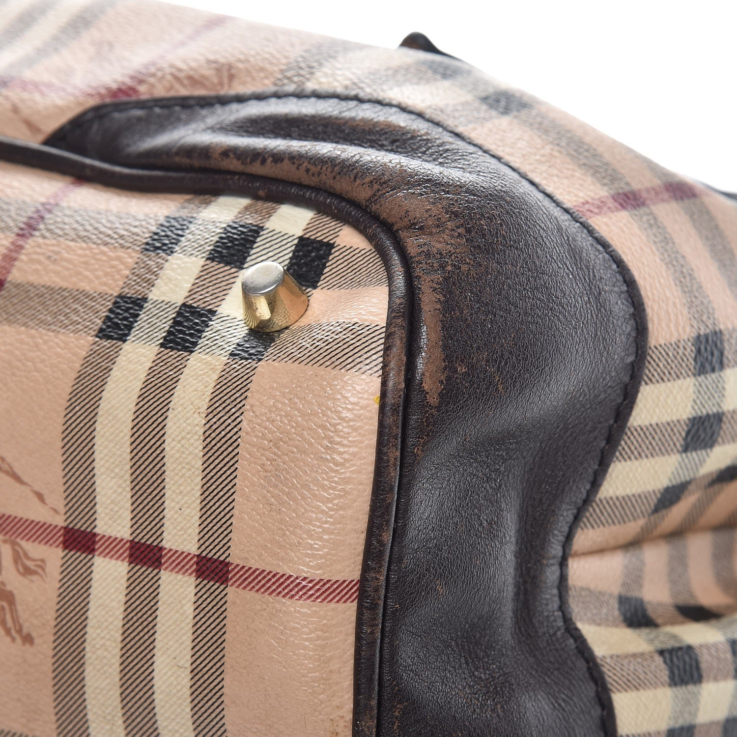 Burberry Haymarket Check Medium Heathcliff Tote Chocolate 16 of 23