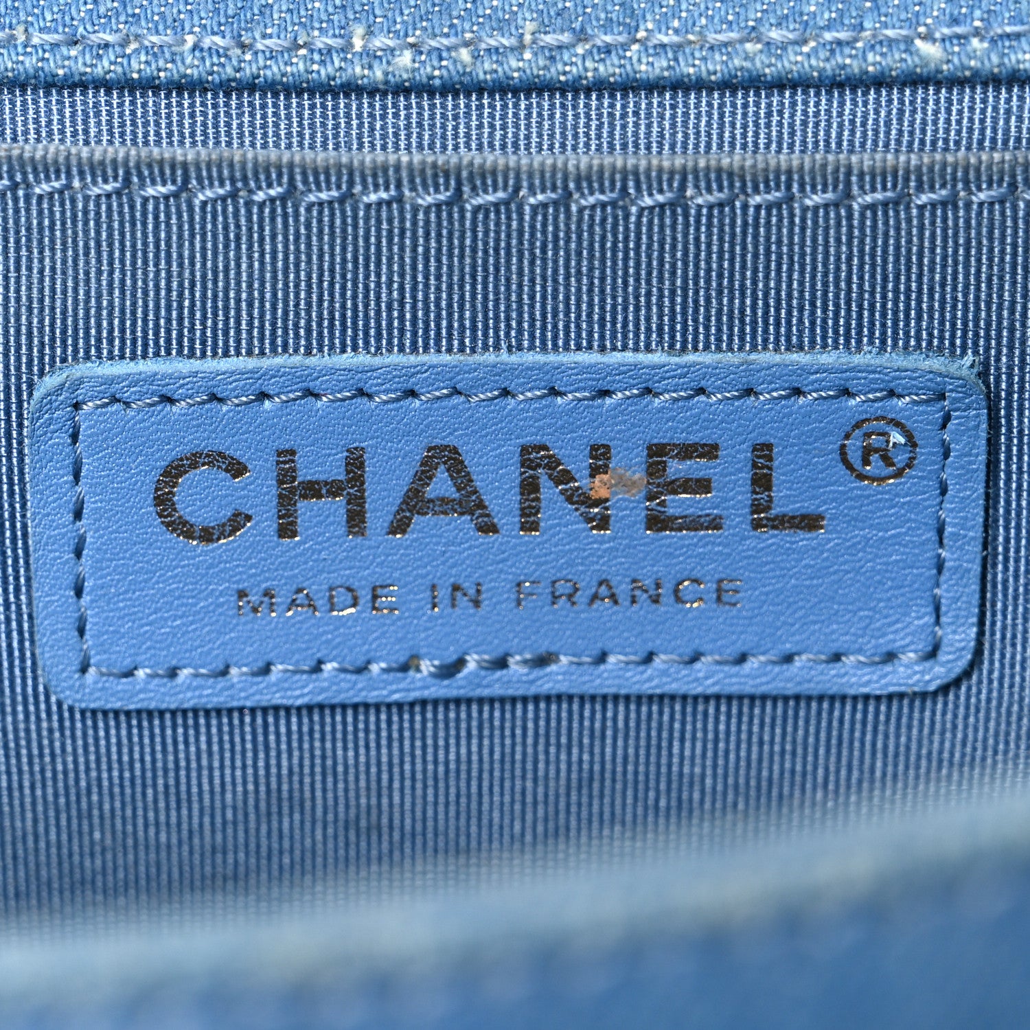 Chanel Denim Pleated Medium Boy Flap Light Blue 5 of 10