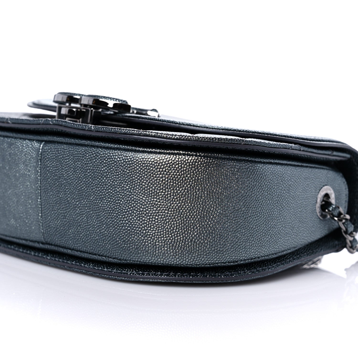 Chanel Metallic Caviar Small Coco Curve Messenger Flap Black Ruthenium 10 of 10