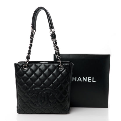 Chanel Caviar Quilted Petit Shopping Tote PST Black 11 of 11