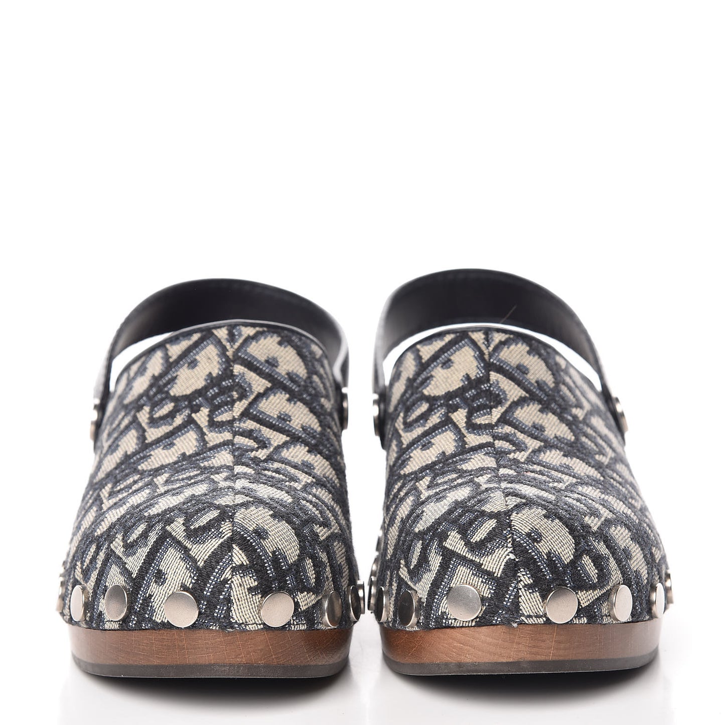 Canvas Oblique Diorquake 20mm Slingback Clogs 36 Deep Blue
