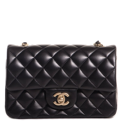 Chanel Lambskin Quilted Mini Rectangular Flap Black 1 of 20