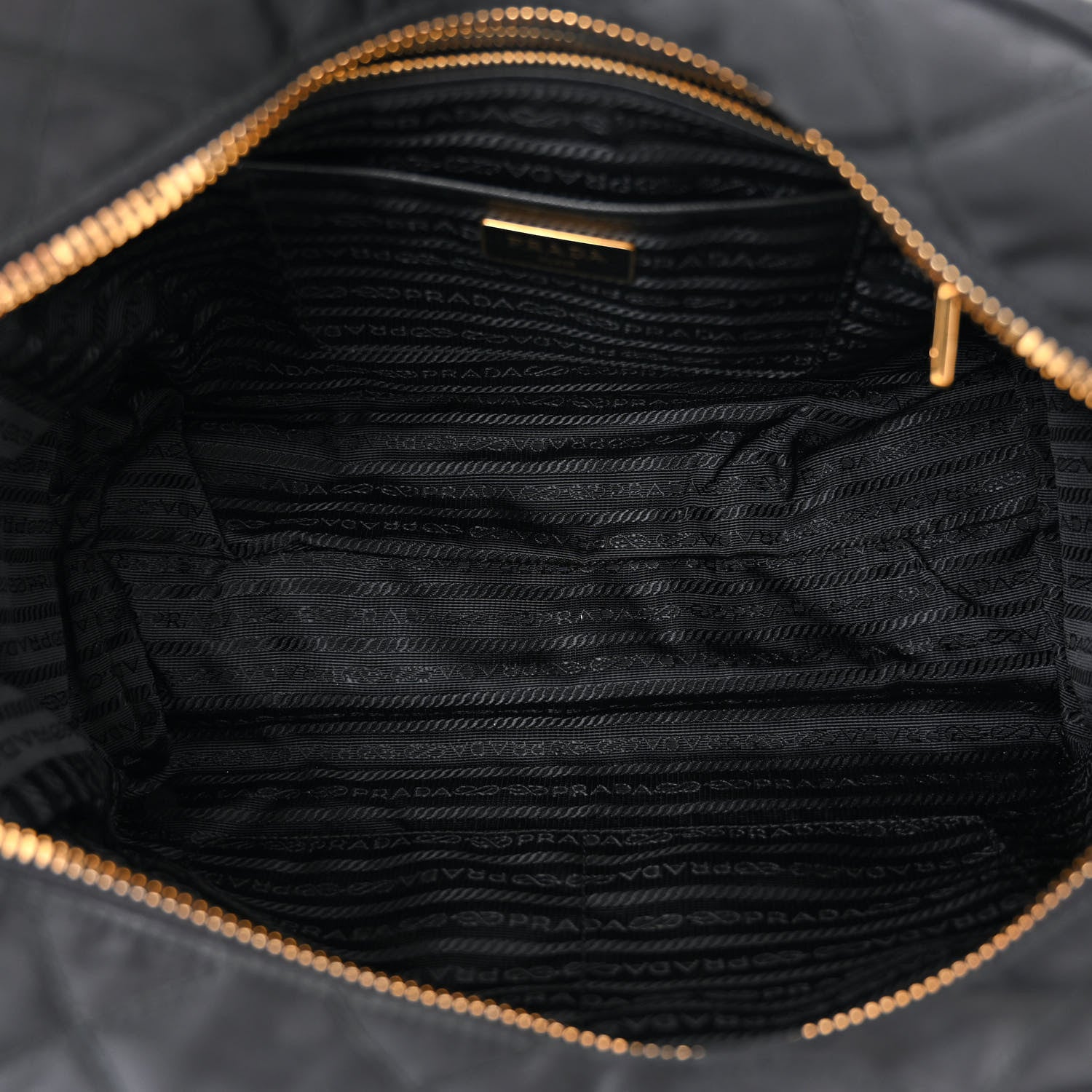 Prada Nylon Tessuto Impuntu Quilted Shoulder Bag Black 5 of 10