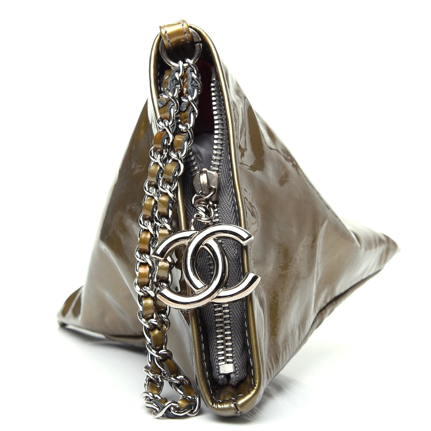 Chanel Patent Small Bonbons Wristlet Green 8 of 8