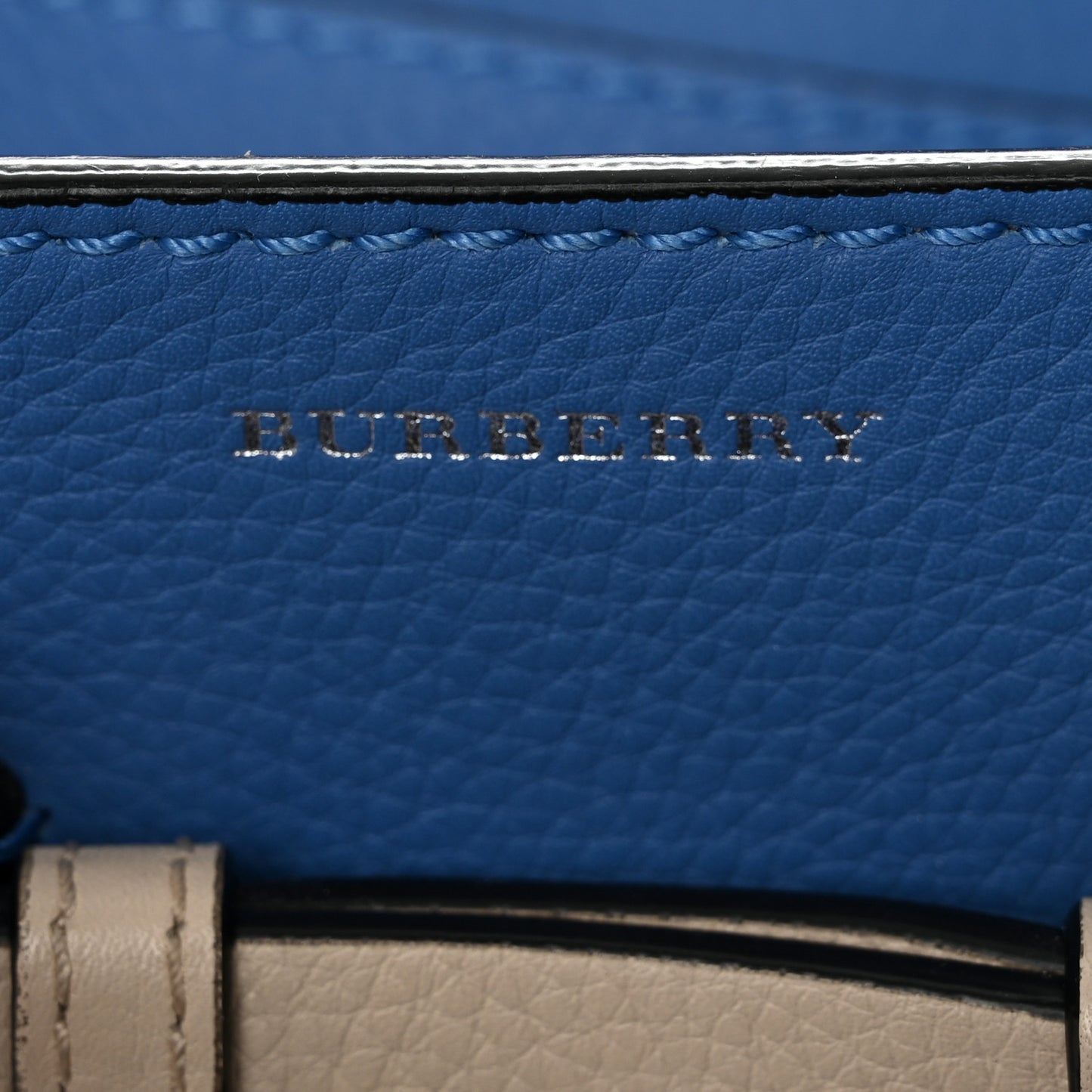 Grainy Calfskin Triple Stud Mini Belt Bag Blue White