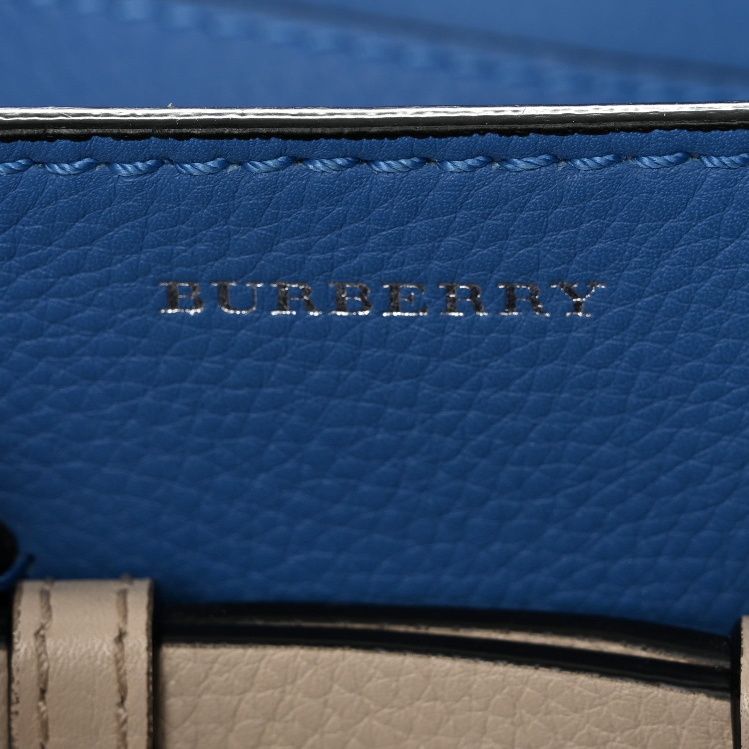 Burberry Grainy Calfskin Triple Stud Mini Belt Bag Blue White 7 of 16