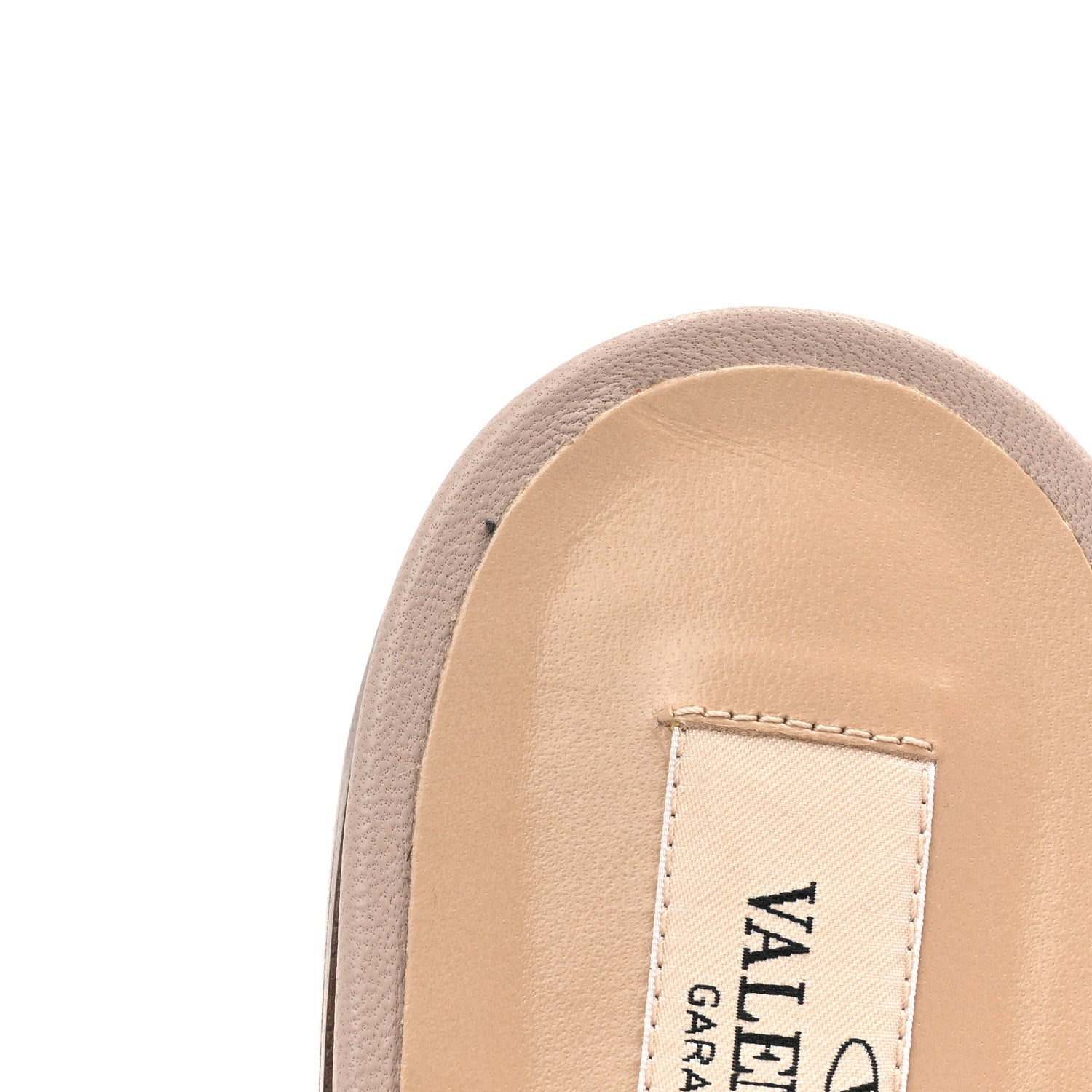 Valentino Garavani Nappa Rockstud Caged Flat Slide Sandals 41 Poudre 11 of 12