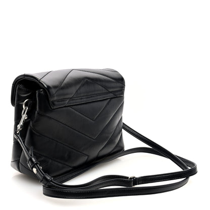 Saint Laurent Calfskin Y Quilted Monogram Toy Loulou Crossbody Bag Black 3 of 9