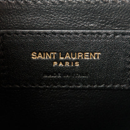 Saint Laurent Grain De Poudre Textured Mixed Matelasse Medium Triquilt Monogram Satchel Dark Beige 7 of 11