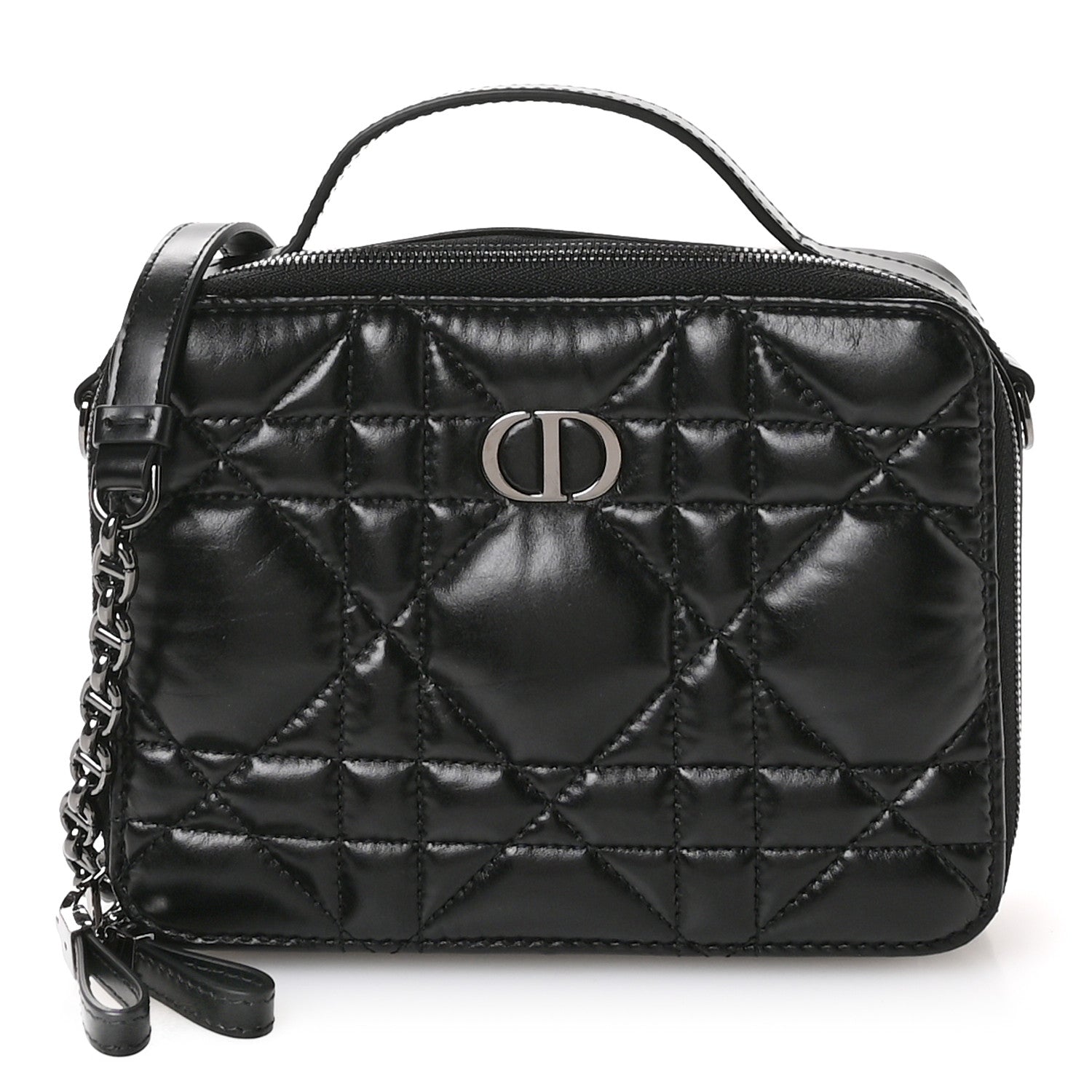 Christian Dior Calfskin Macrocannage Caro Box Bag Black 1 of 10