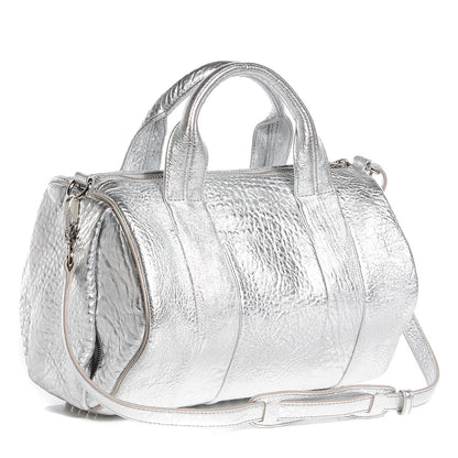 Alexander Wang Pebbled Lambskin Rocco Metallic Rhodium 3 of 7