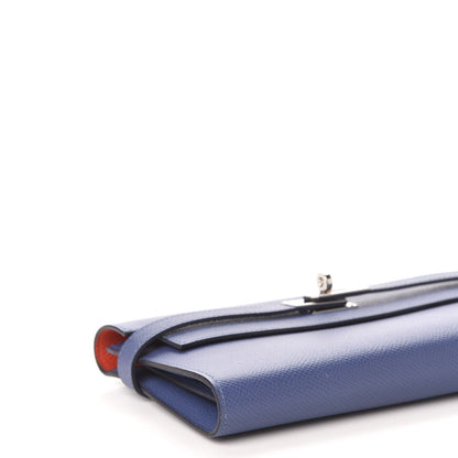 Hermes Epsom Kelly Longue Wallet Blue Brighton Capucine 8 of 10