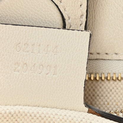 Gucci Monogram Calfskin Medium Horsebit 1955 Tote Bag Beige Mystic White 7 of 9