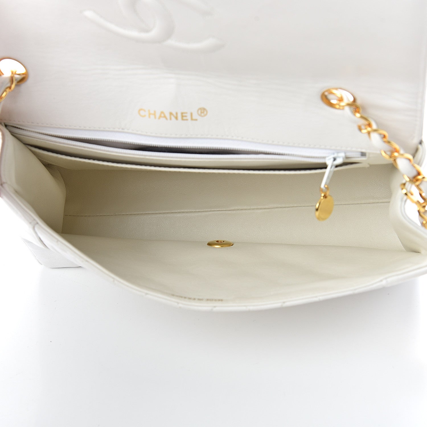 Chanel Lambskin Quilted Medium Single Flap White 5 of 18
