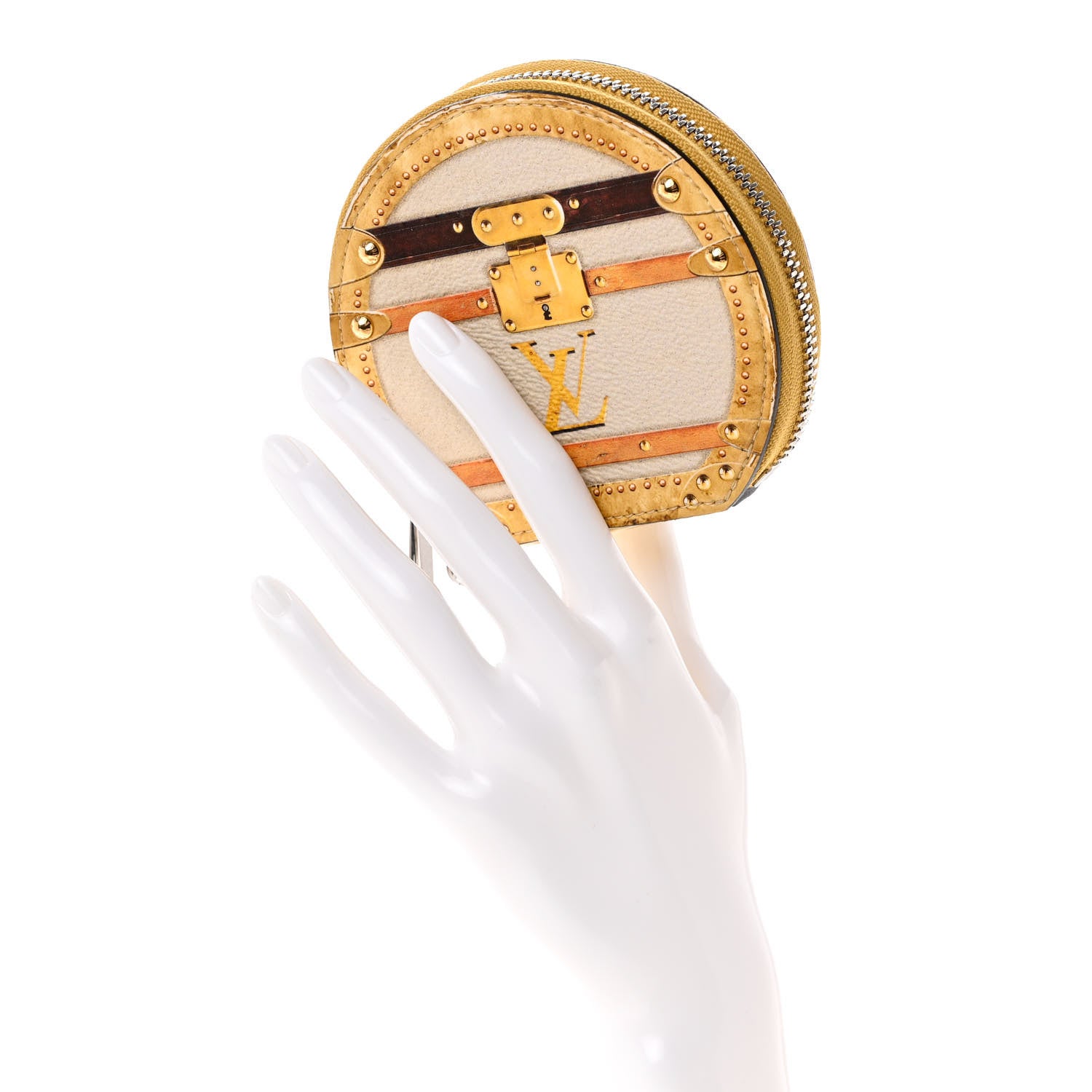 Louis Vuitton Transformed Monogram Time Trunks Micro Boite Chapeau Coin Purse Beige 2 of 8