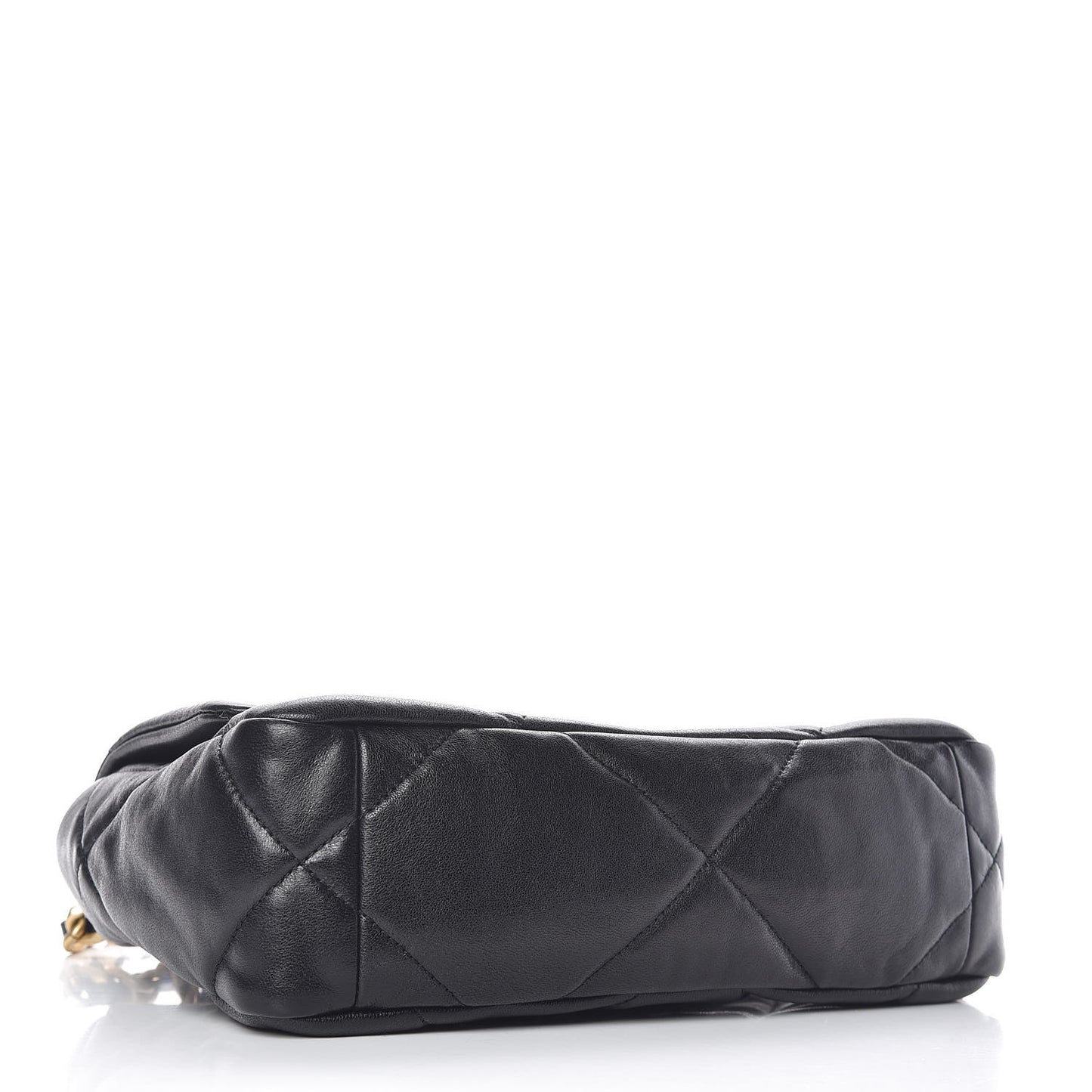 Lambskin Quilted Medium 19 Flap Black