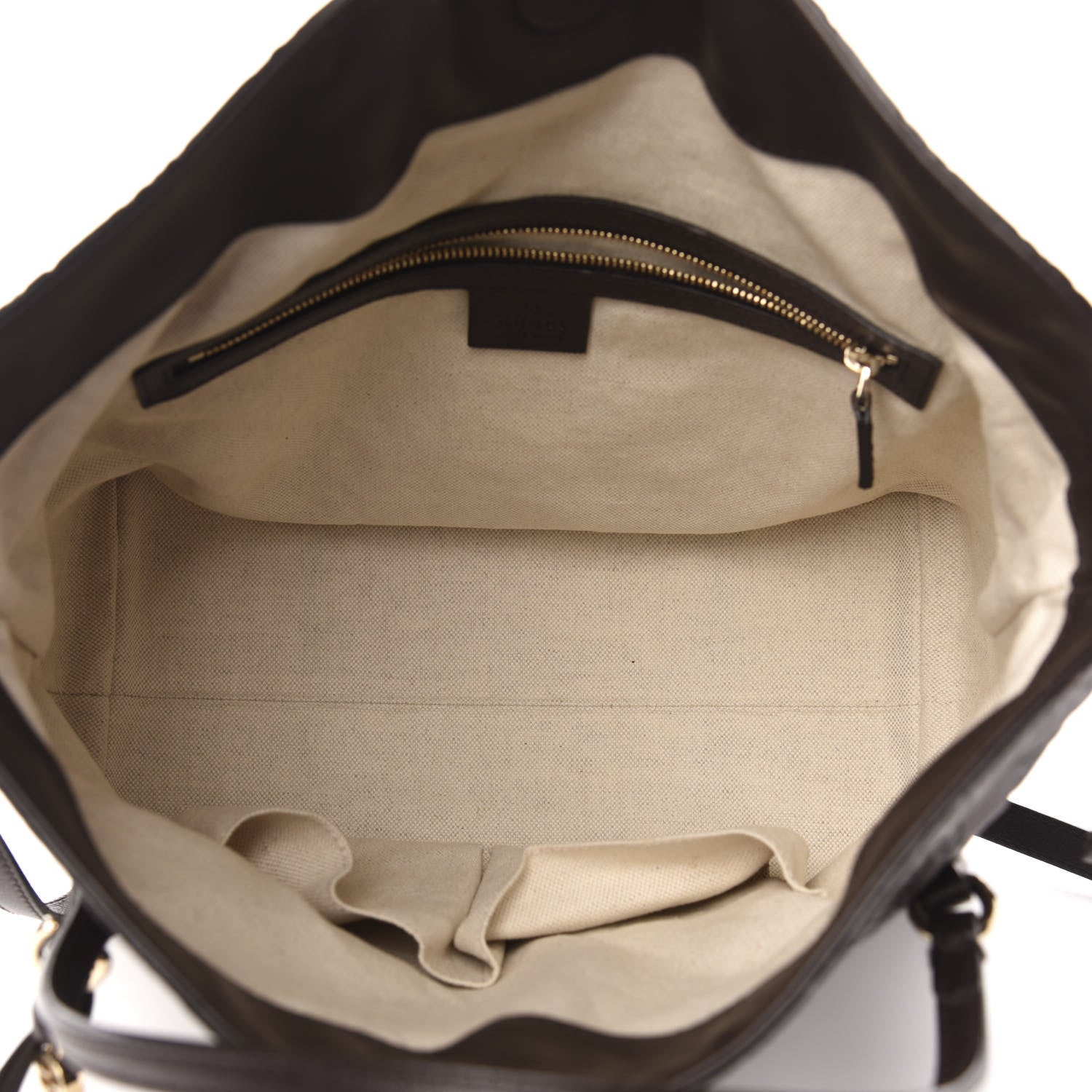 Gucci Guccissima Medium Bree Foldover Tote Chocolate 6 of 14