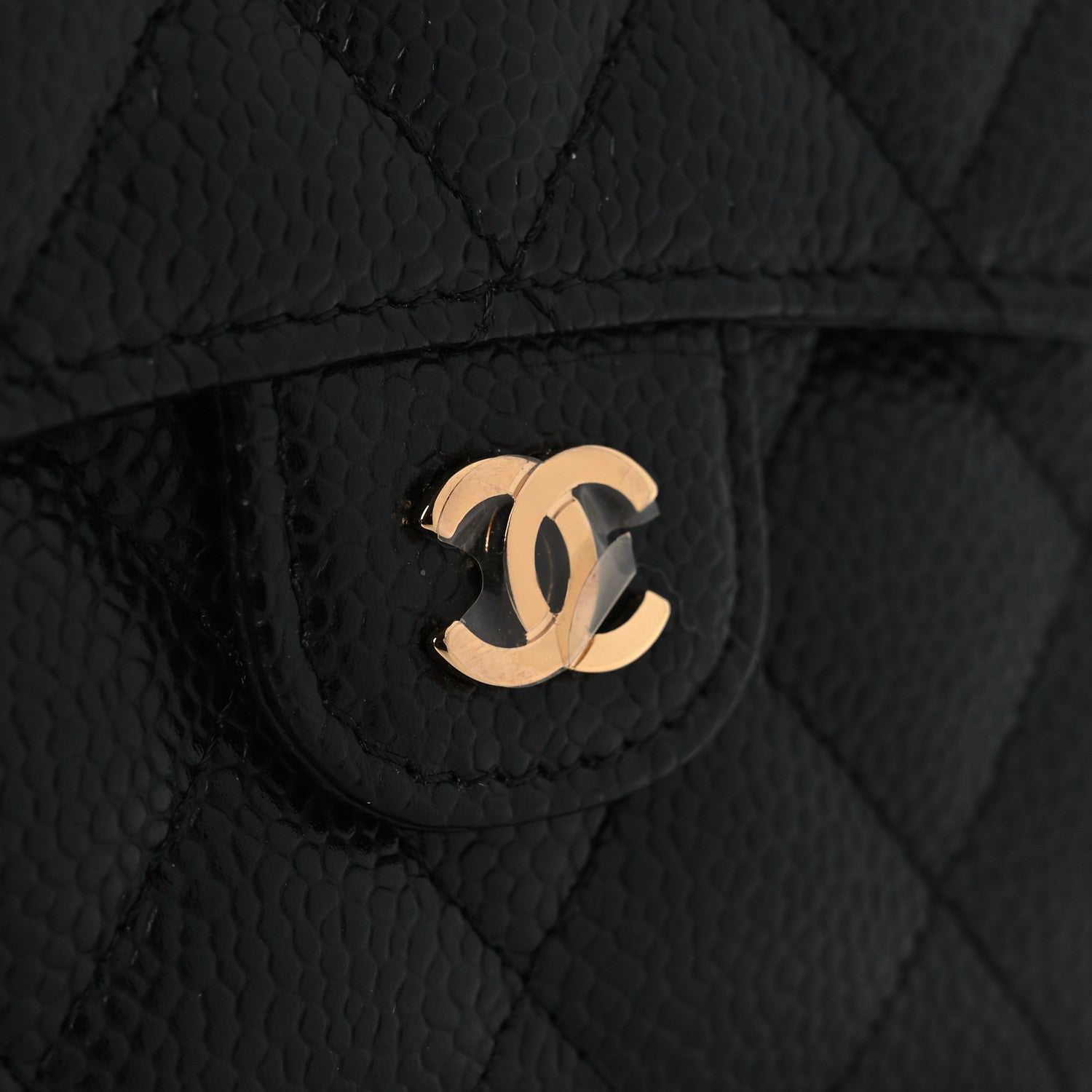 Chanel Caviar Quilted Compact Flap Wallet Black 9 of 10