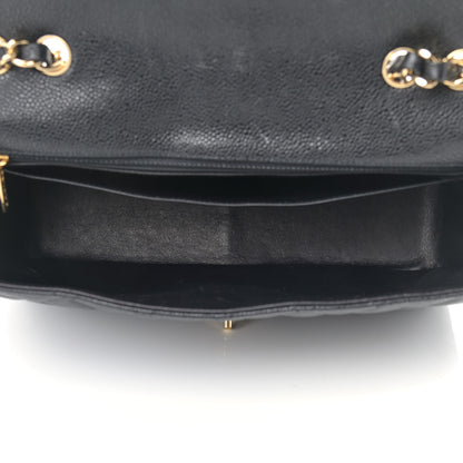 Chanel Caviar Quilted Jumbo Single Flap Black 4 of 16