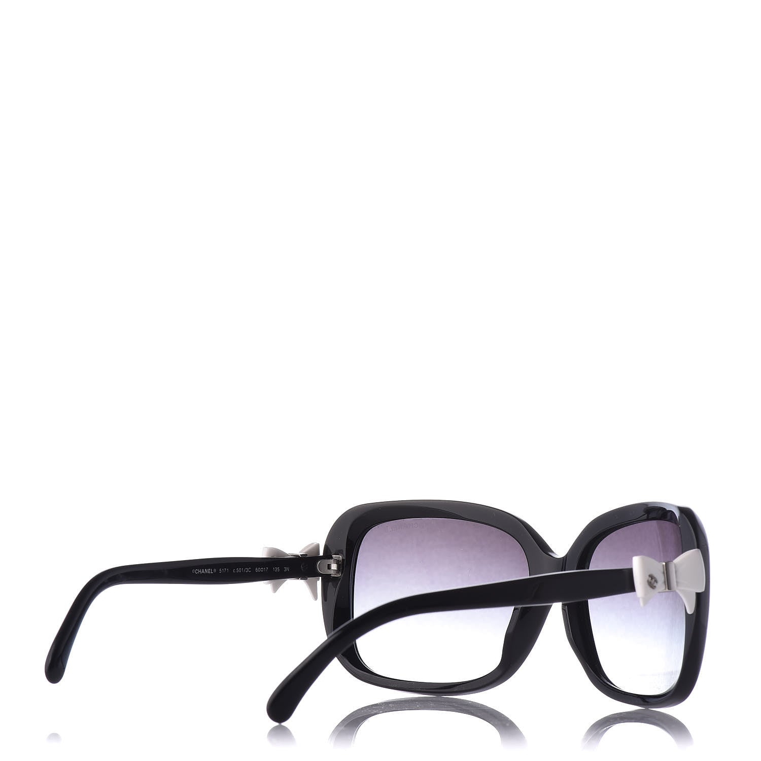 Chanel CC Bow Sunglasses 5171 Black White 4 of 7