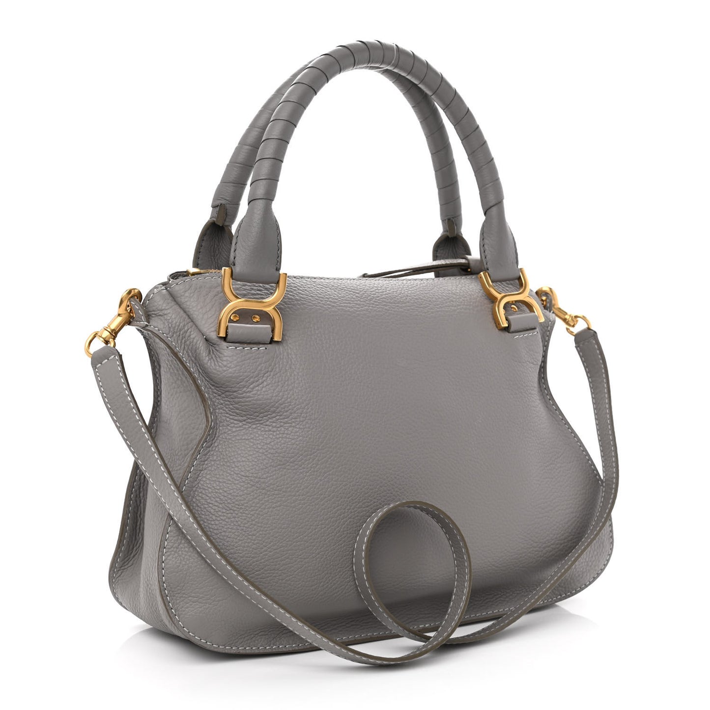 Calfskin Medium Marcie Satchel Cashmere Grey