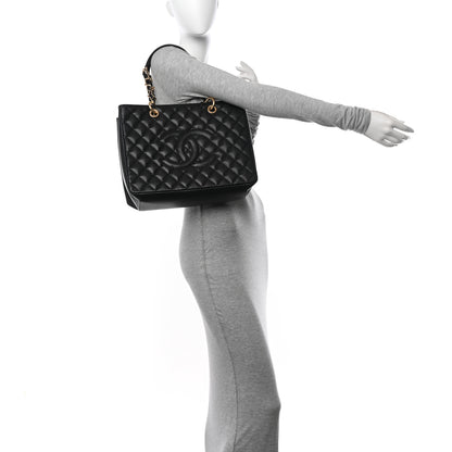 Chanel Caviar Quilted Grand Shopping Tote GST Black 2 of 11