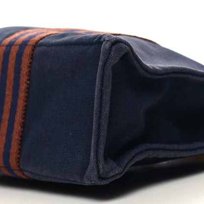 Hermes Canvas Herline PM Tote Navy 10 of 10
