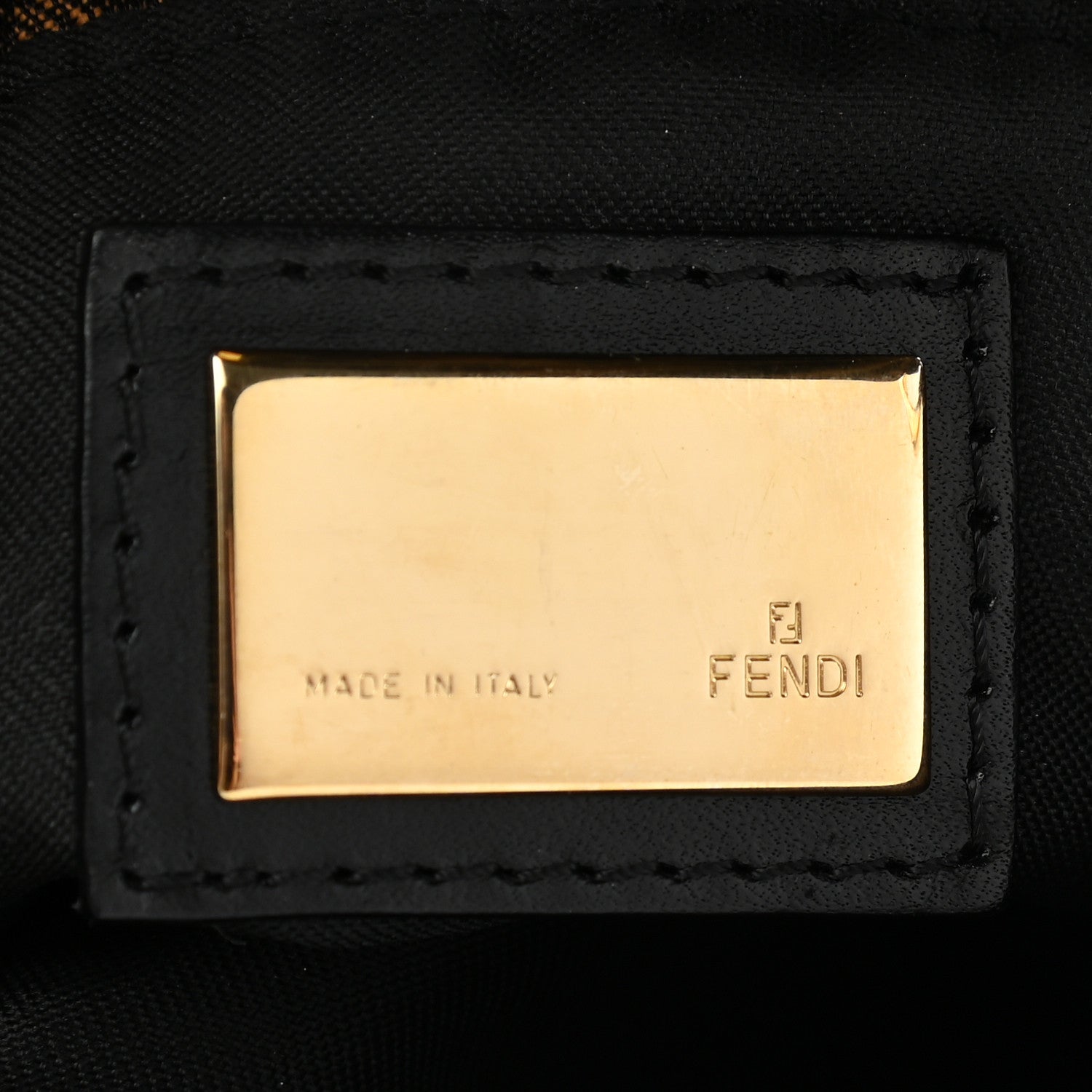 Fendi Zucca Mini Chef Shoulder Bag Tobacco Black 6 of 10