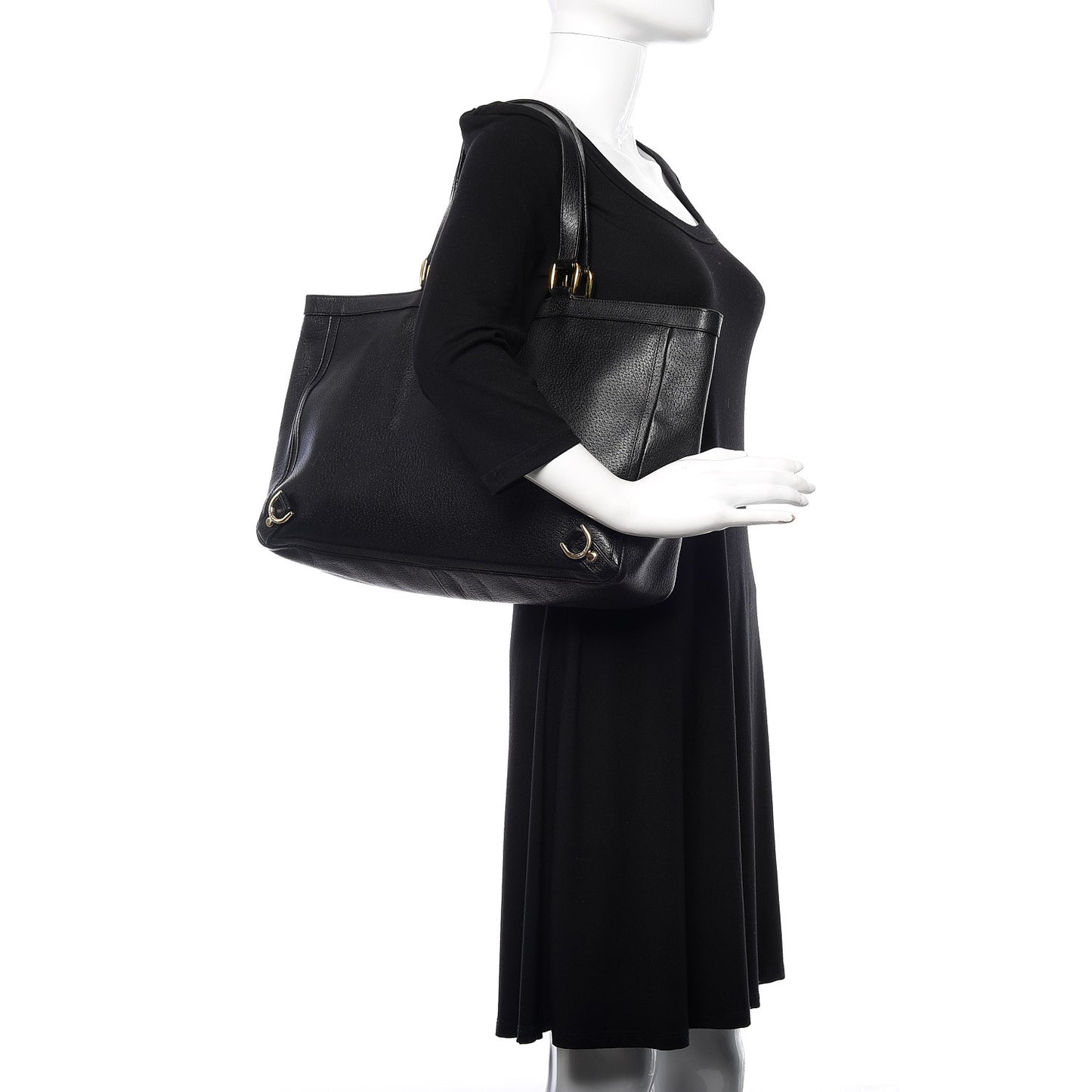 Calfskin Large Abbey Tote Black