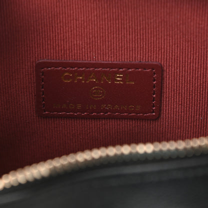 Chanel Lambskin Quilted CC In Love Heart Clutch With Chain Black 6 of 11