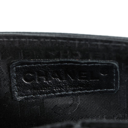 Chanel Satin Horizontal Quilt East West Double Flap Black 7 of 8