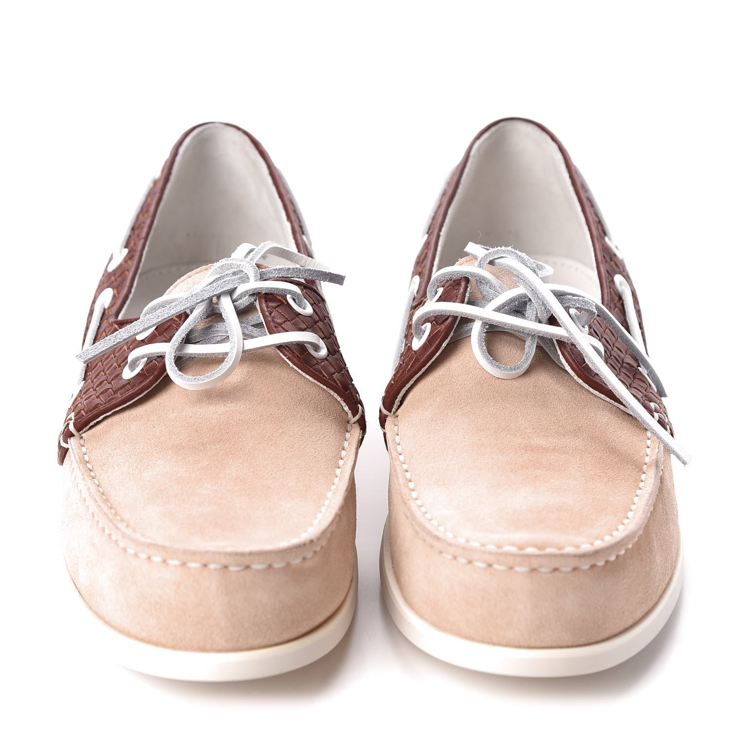Bottega Veneta Suede Calfskin Micro Intrecciato Boat Flats 38.5 2 of 7
