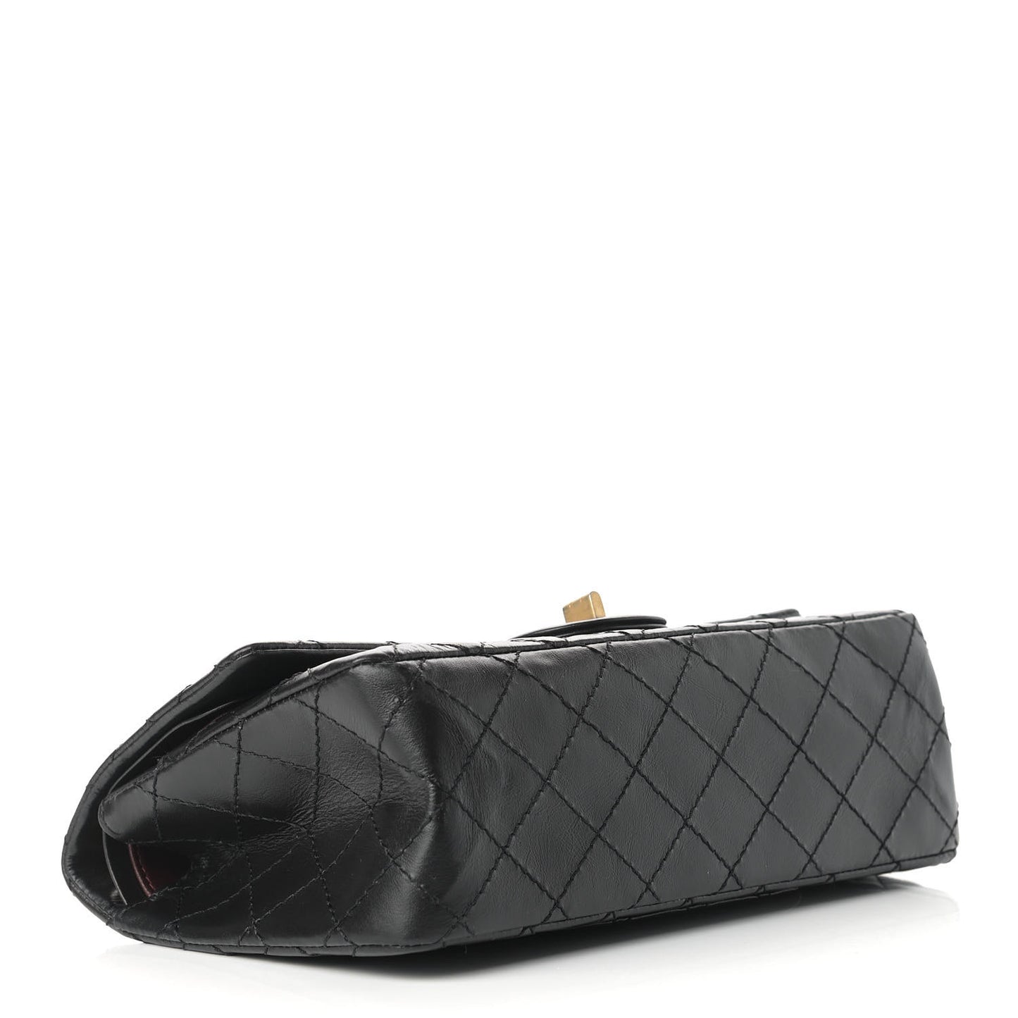 Aged Calfskin Quilted 2.55 Reissue 225 Flap Black