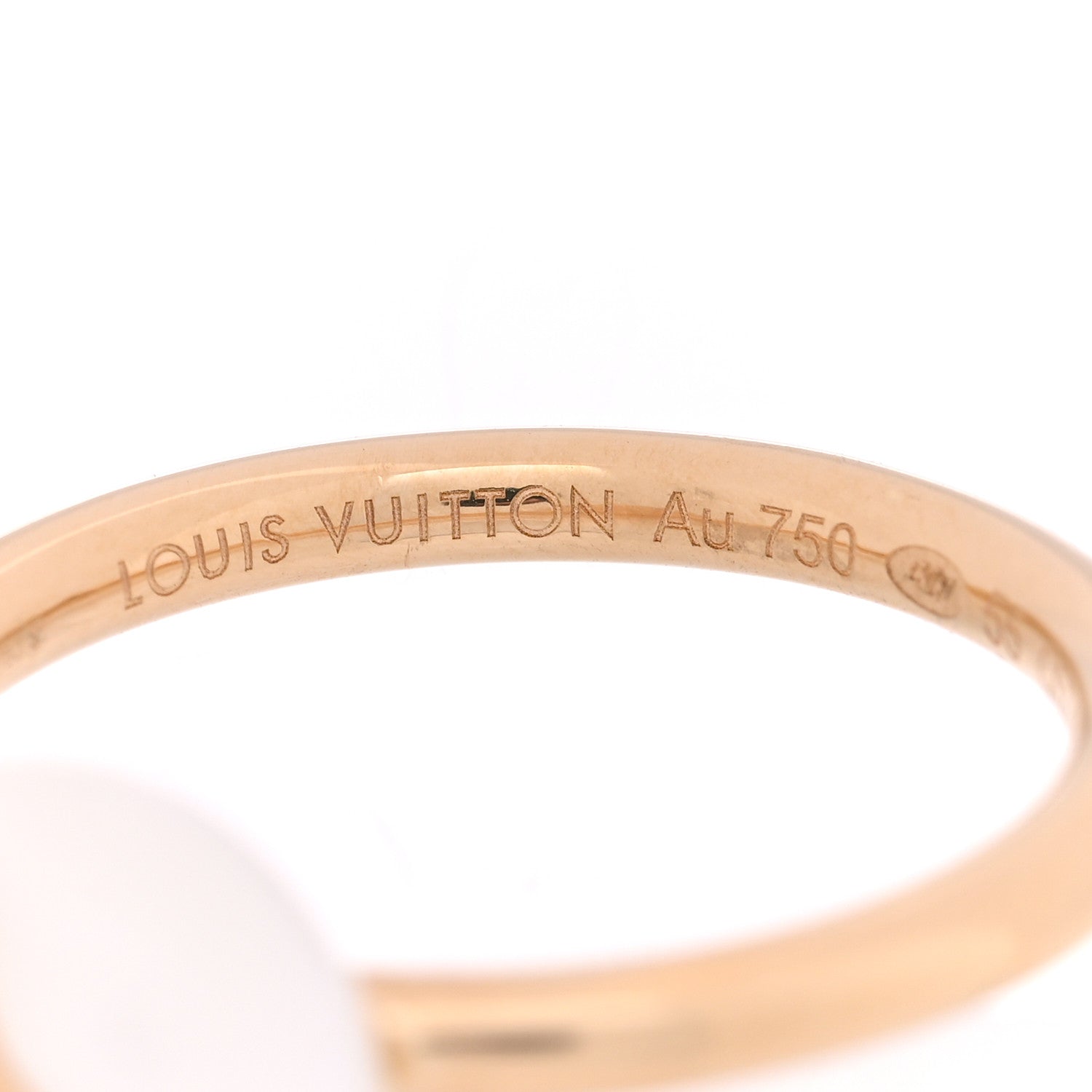 Louis Vuitton 18K Yellow Gold Diamond White Agate Idylle Blossom Ring 55 7.25 4 of 6