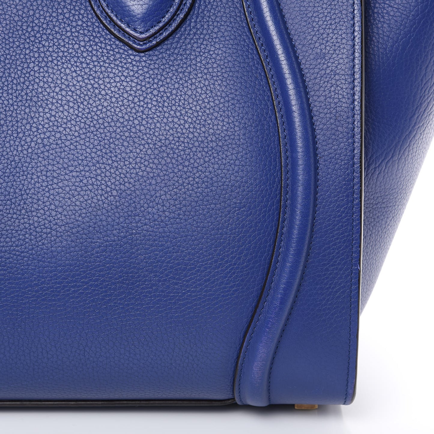Drummed Calfskin Mini Luggage Indigo