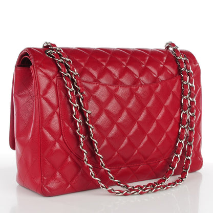 Chanel Caviar Quilted Maxi Double Flap Red 4 of 10
