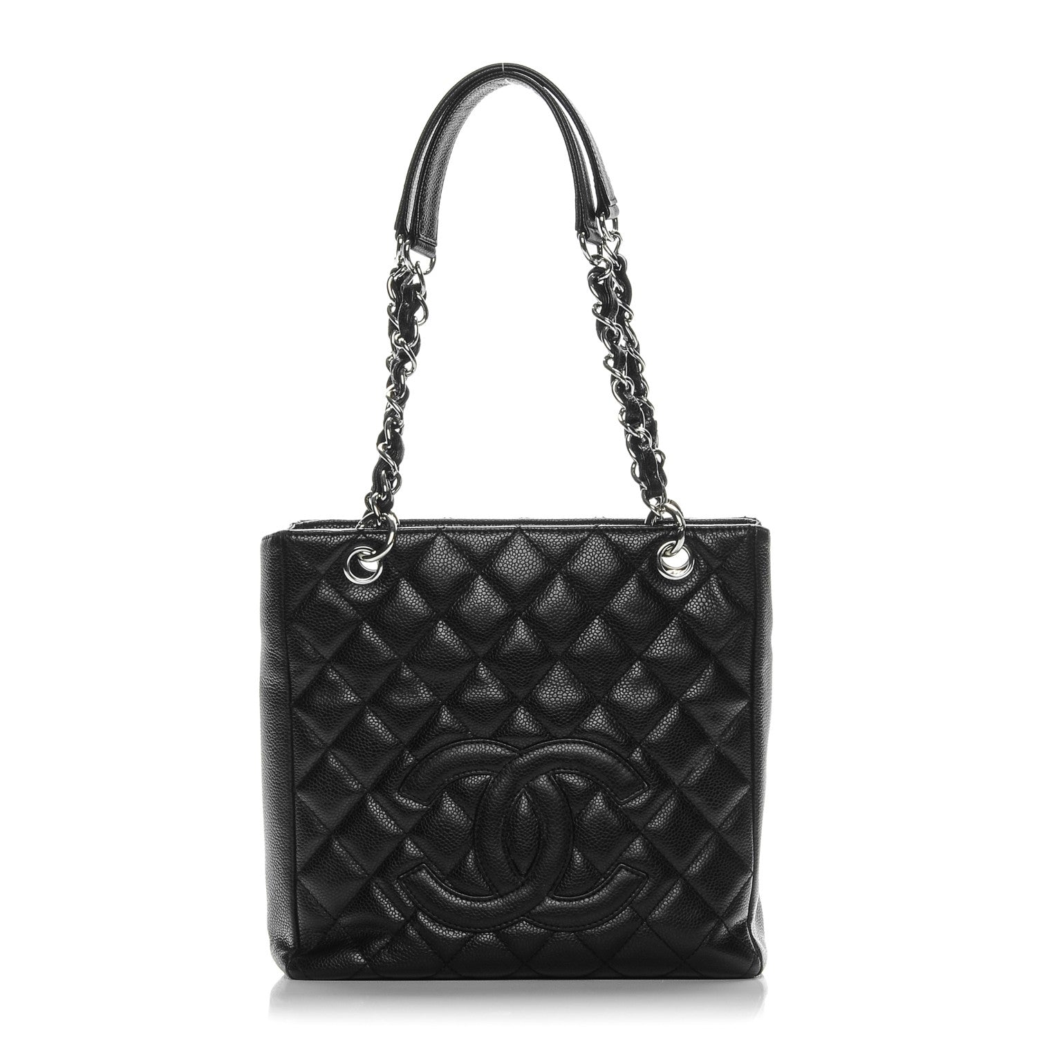 Chanel Caviar Quilted Petit Shopping Tote PST Black 1 of 7
