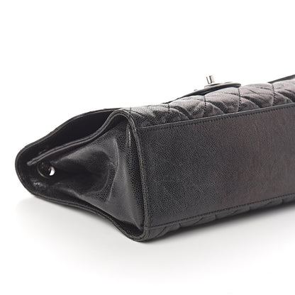 Chanel Crumpled Grained Calfskin Jumbo CC Crave Flap Black 8 of 9