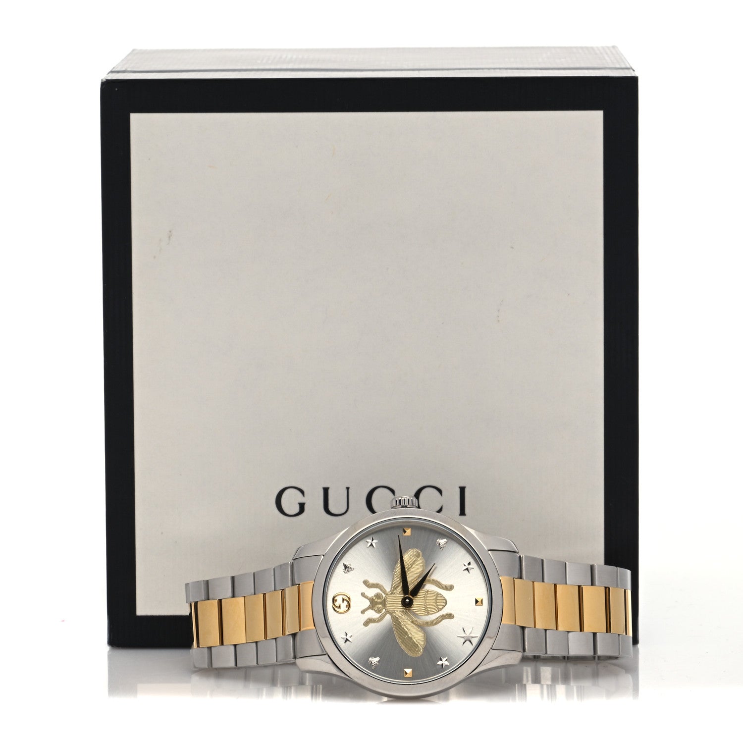 Gucci Stainless Steel 38mm G-Timeless Two Tone Bee Quartz Watch 5 of 5