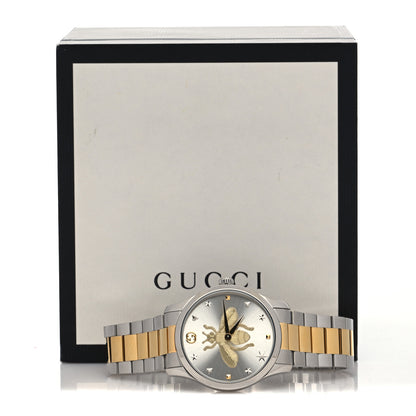 Gucci Stainless Steel 38mm G-Timeless Two Tone Bee Quartz Watch 5 of 5