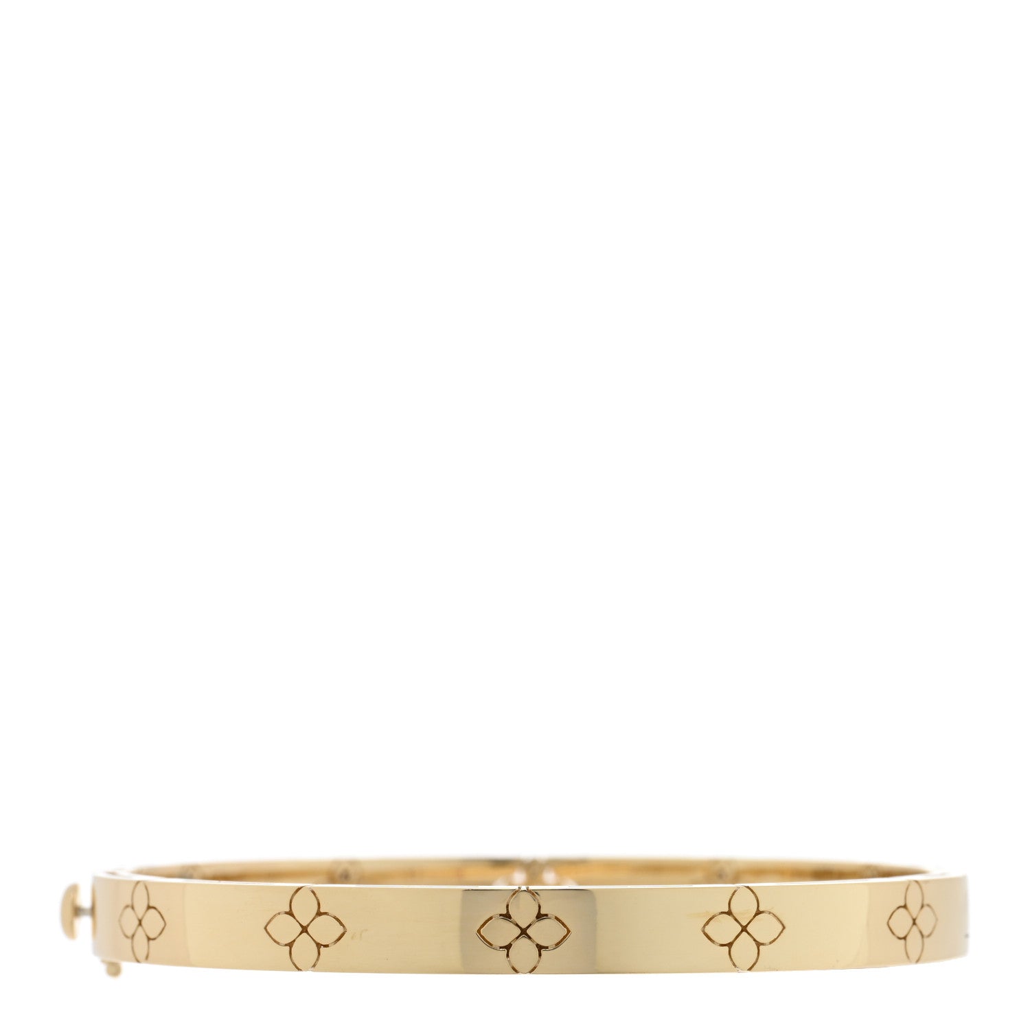 Roberto Coin 18K Yellow Gold Diamond Medium Love in Verona Bangle Bracelet 2 of 3