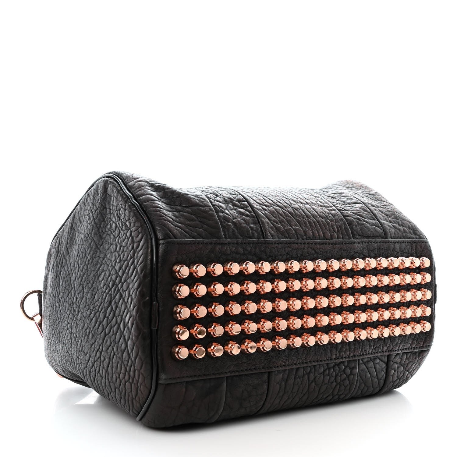 Alexander Wang Pebbled Lambskin Rocco Black Rose Gold Hardware 4 of 9