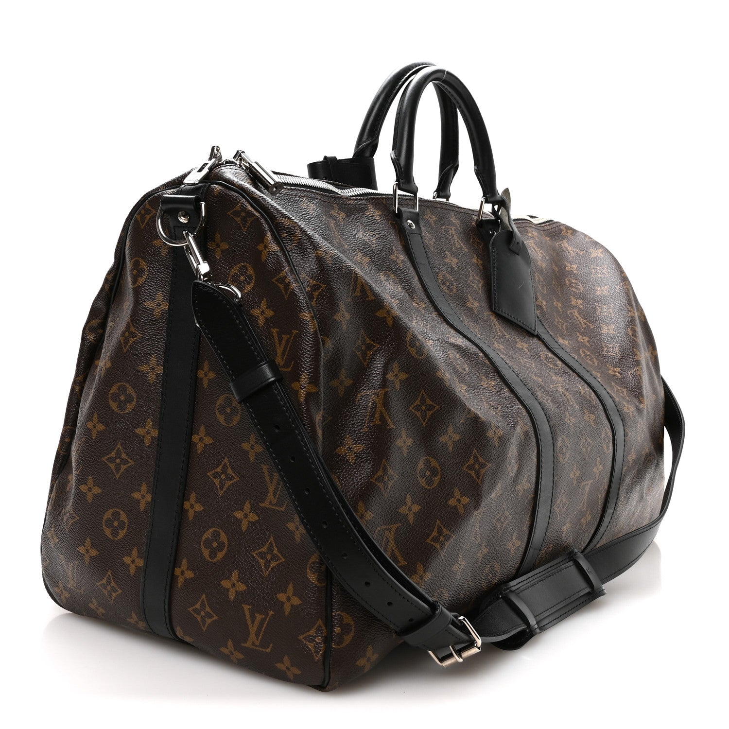 Louis Vuitton Monogram Macassar Keepall Bandouliere 55 2 of 9