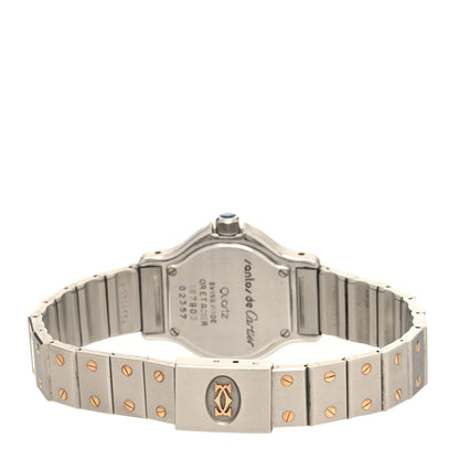 Cartier Stainless Steel 18K Yellow Gold 25mm Santos Octagon Quartz Watch 3 of 4