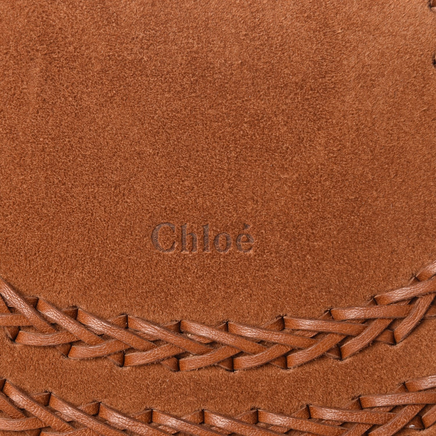 Chloe Suede Braided Small Hudson Shoulder Bag Caramel 9 of 12