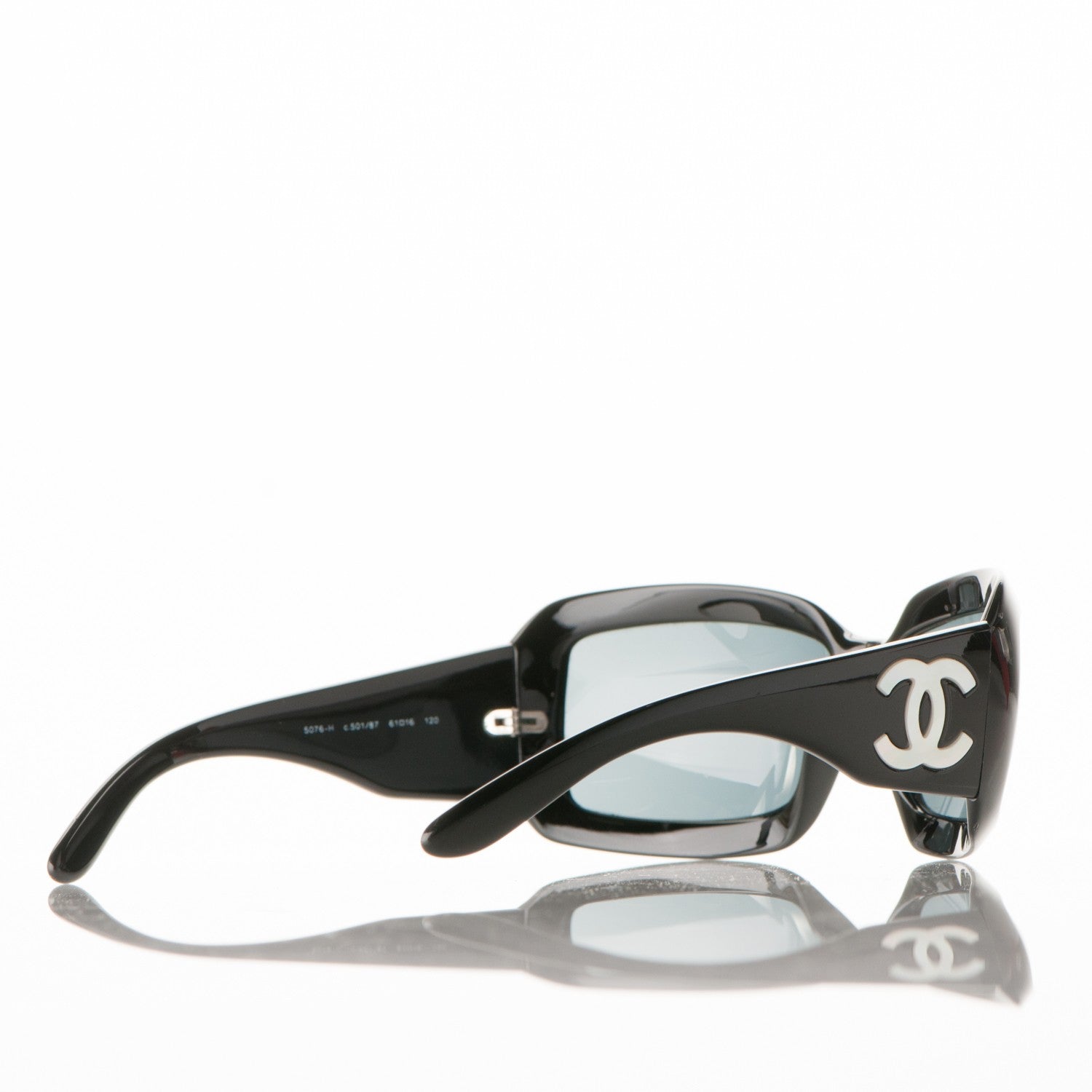 Chanel Mother of Pearl CC Sunglasses 5076-H Black 4 of 8