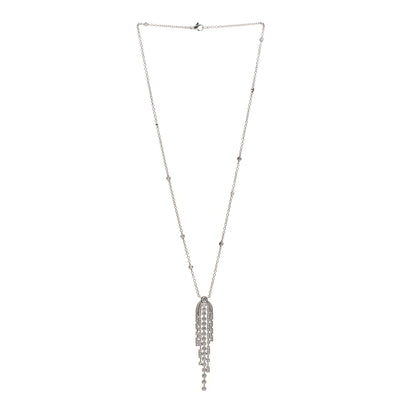 Chanel 18K White Gold Diamond Fontaine Drop Necklace 3 of 5