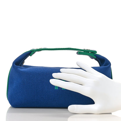 Hermes Canvas Small Bride-A-Brac Pouch Marine 2 of 9