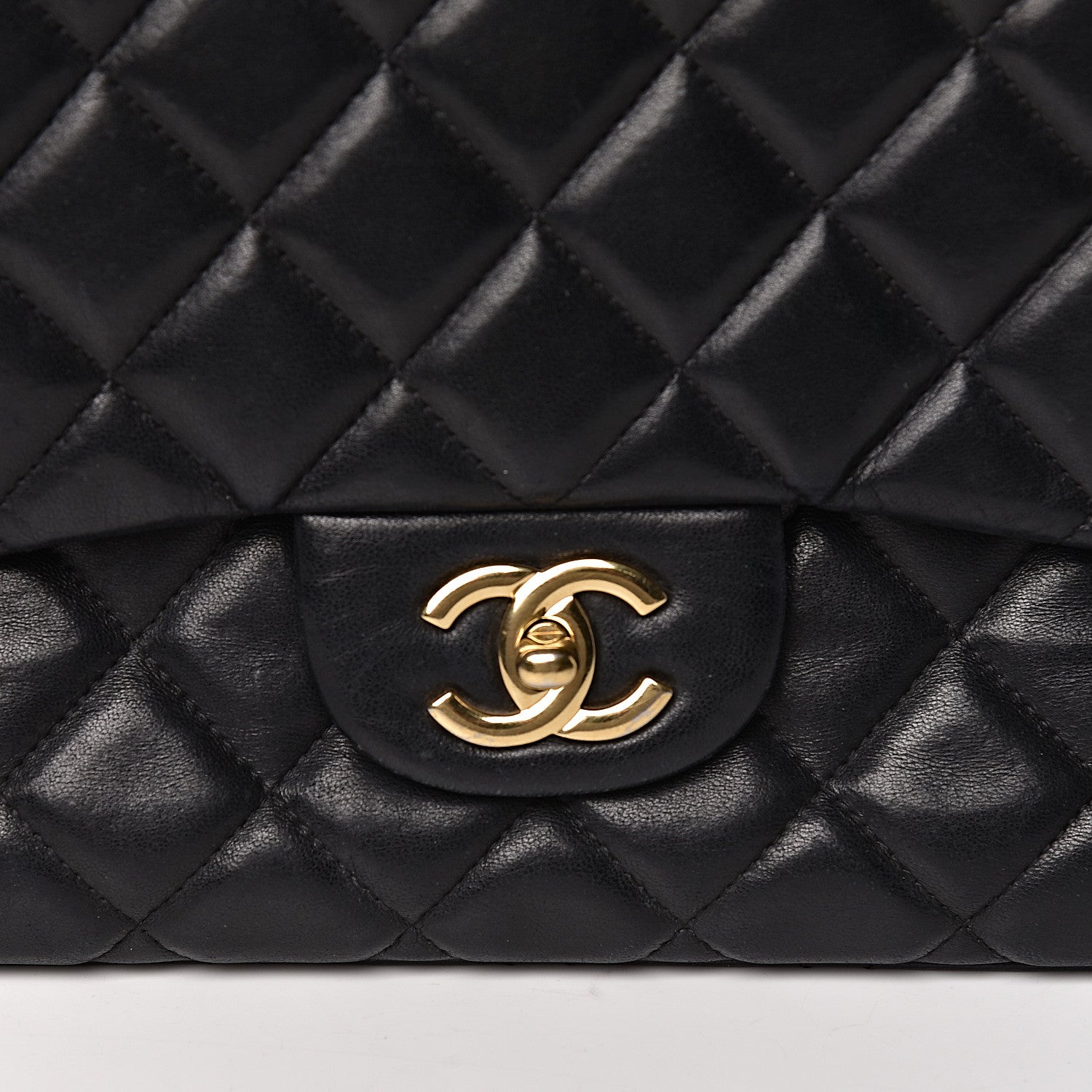 Chanel Lambskin Quilted Maxi Single Flap Black 11 of 13